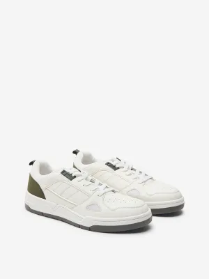 SOLEPLAY Olive Colour-Blocked Design Sneakers