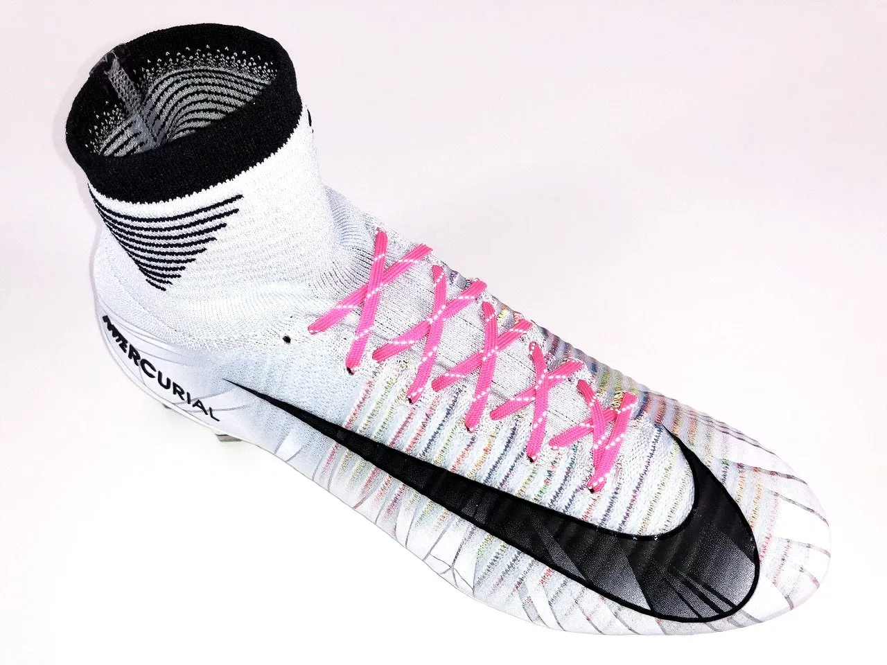 SR4U Reflective Laces Neon Pink