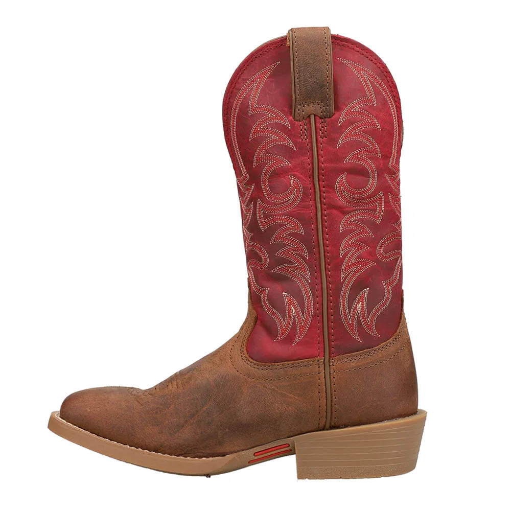 Stampede 12 inch Embroidered Square Toe Cowboy Boots