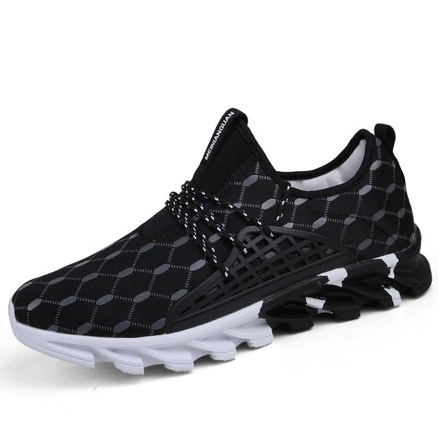 Stretch Sock Dart Men Fishnet Printed Sneakers