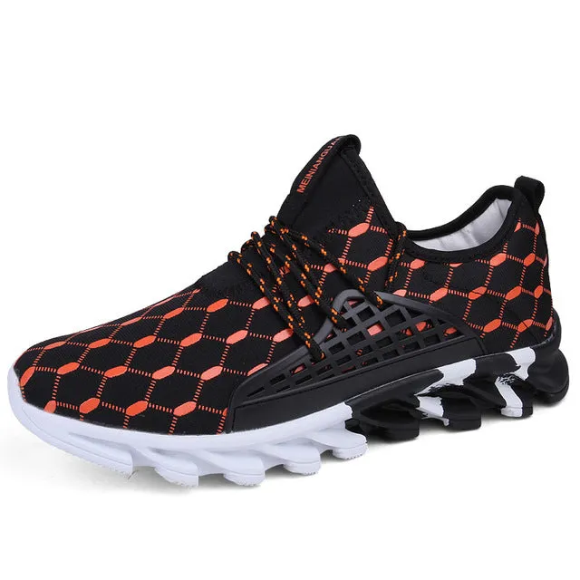 Stretch Sock Dart Men Fishnet Printed Sneakers