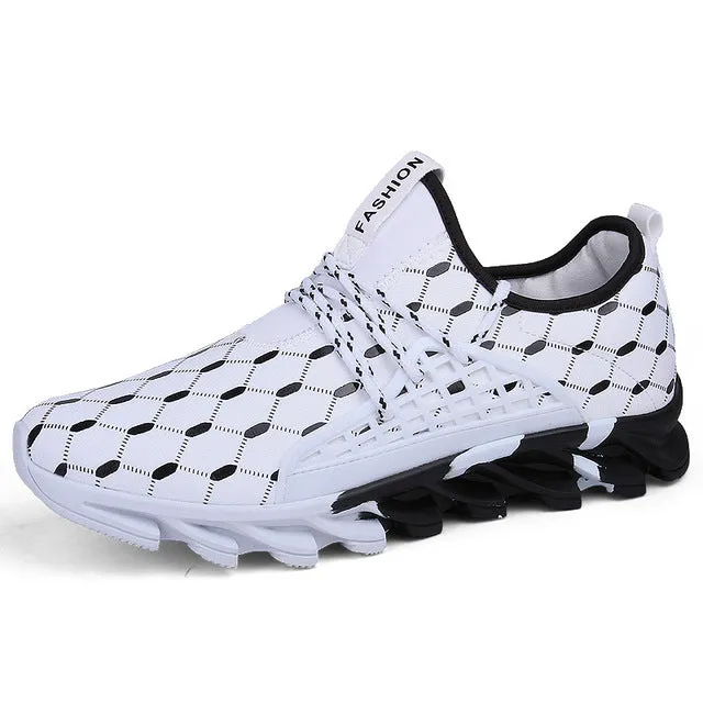 Stretch Sock Dart Men Fishnet Printed Sneakers