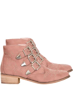 Studs Suede Blush Boots