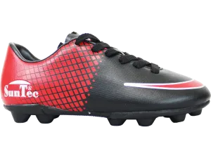 Sun-Tec Boys Black/Red Soccer Boots