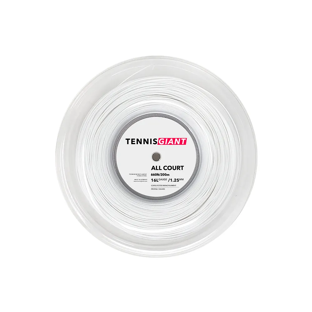 Tennis Giant All Court 16L Reel (200m) - White