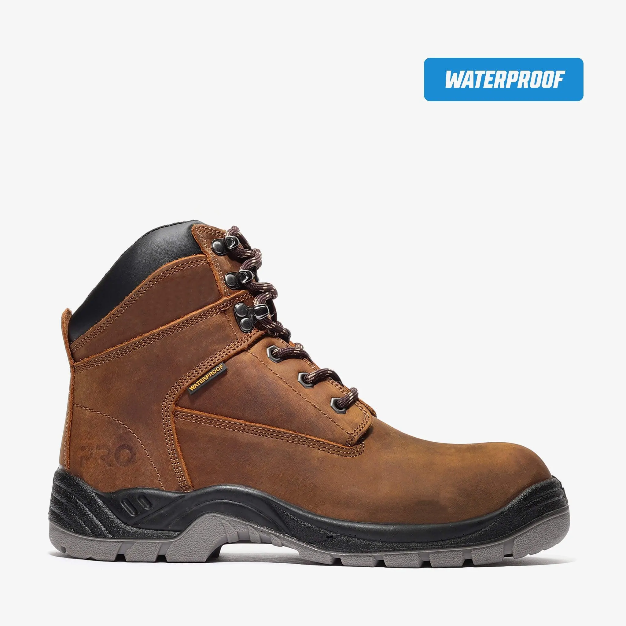 TITAN PRO 6" SOFT TOE WATERPROOF DARK BROWN WORK BOOT