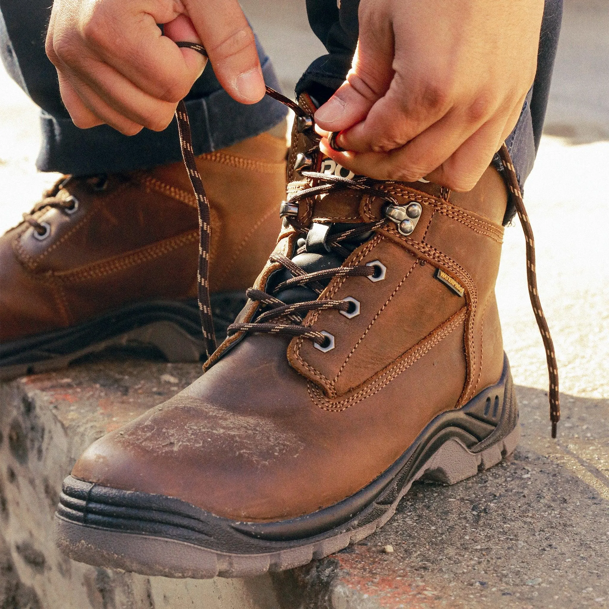 TITAN PRO 6" SOFT TOE WATERPROOF DARK BROWN WORK BOOT