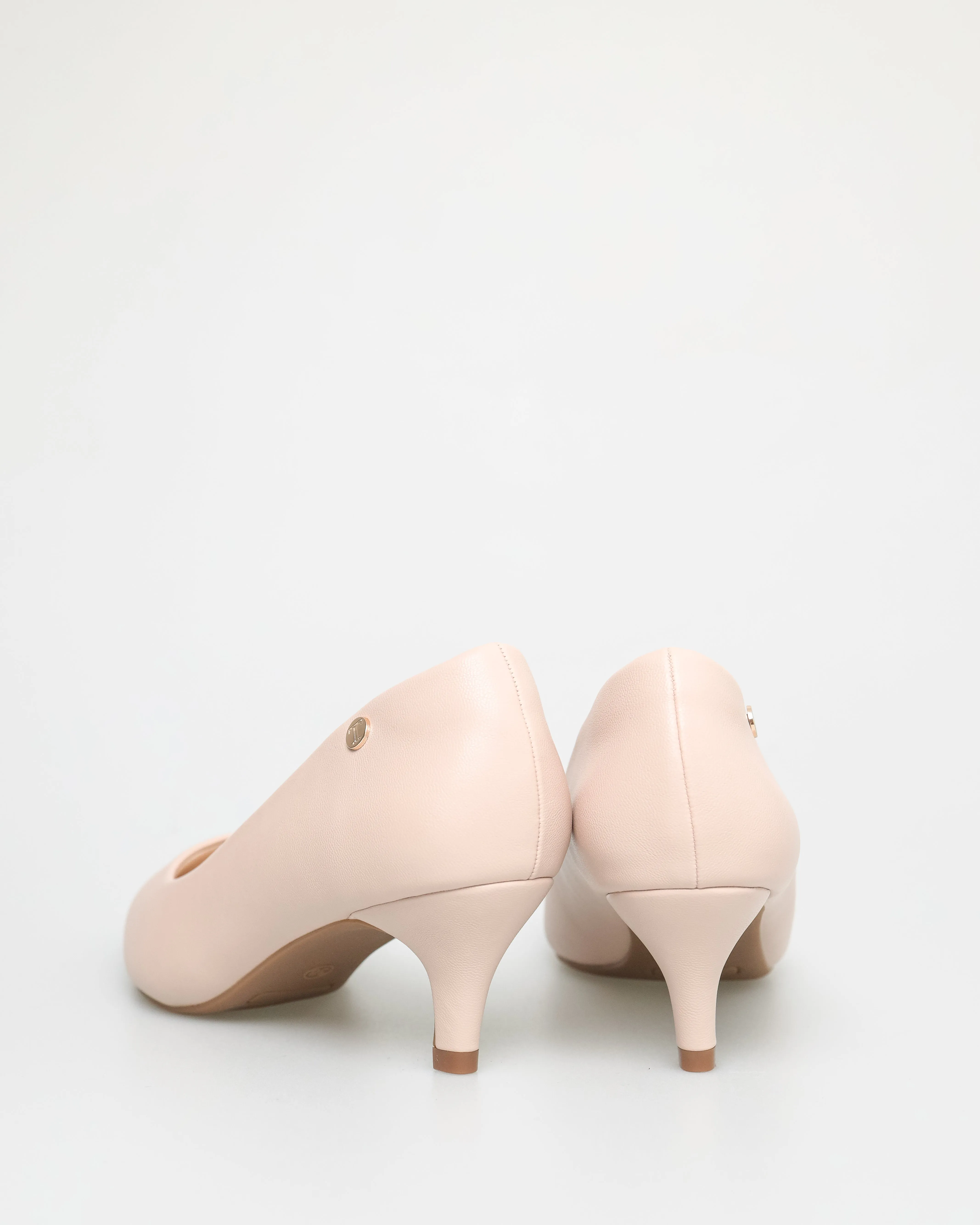 Tomaz NN234 Ladies Pointy Kitten Heels (Beige)