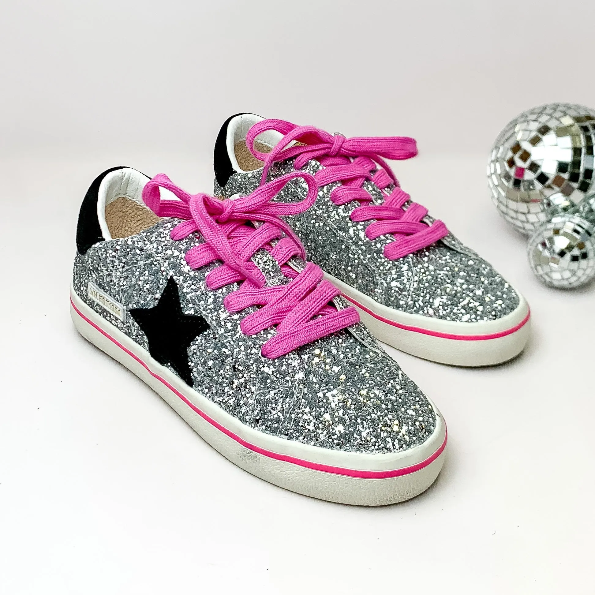 Vintage Havana | Flair 6 Sneakers in Silver Glitter Multi