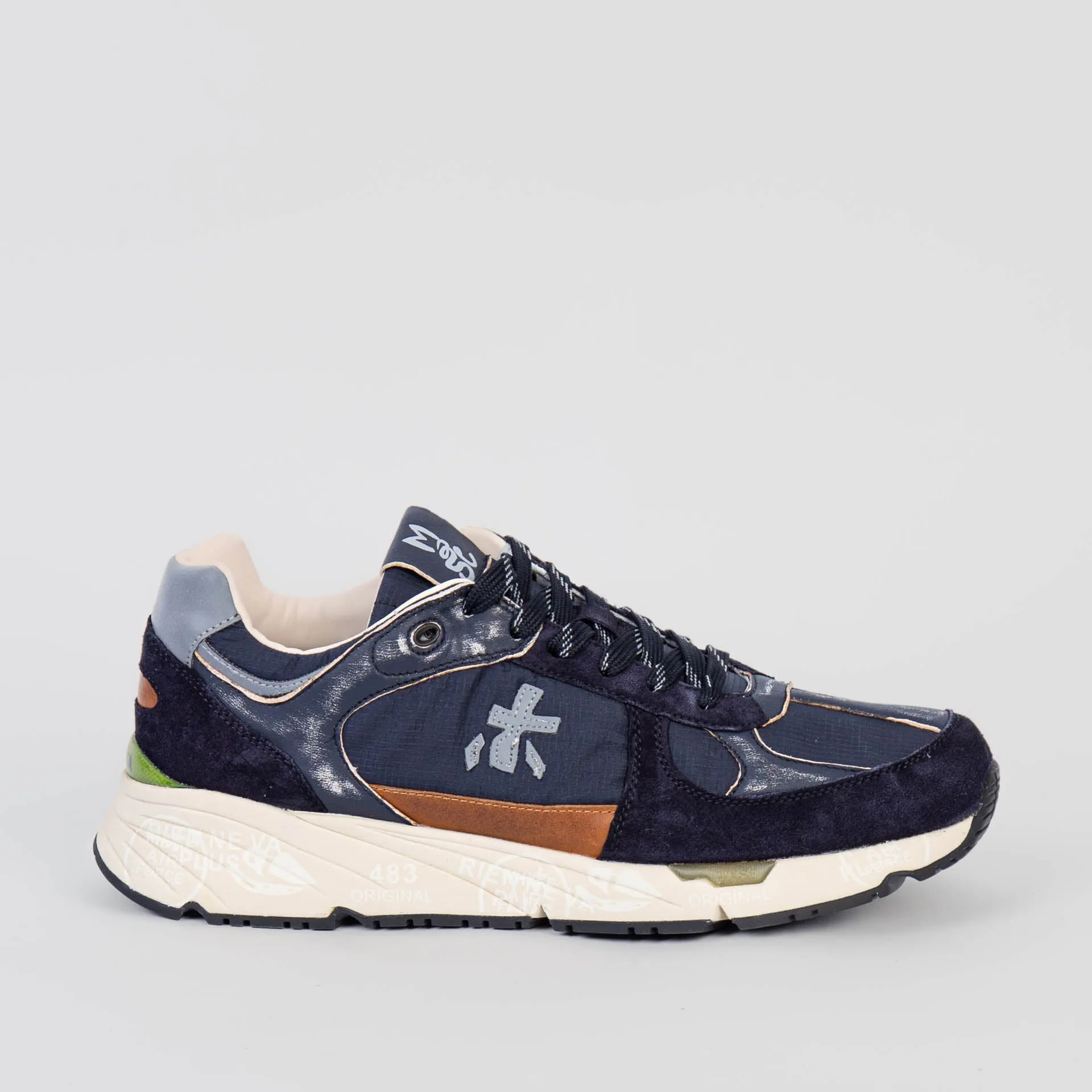 WHITE PREMIATA SNEAKERS MASE 7033 BLUE