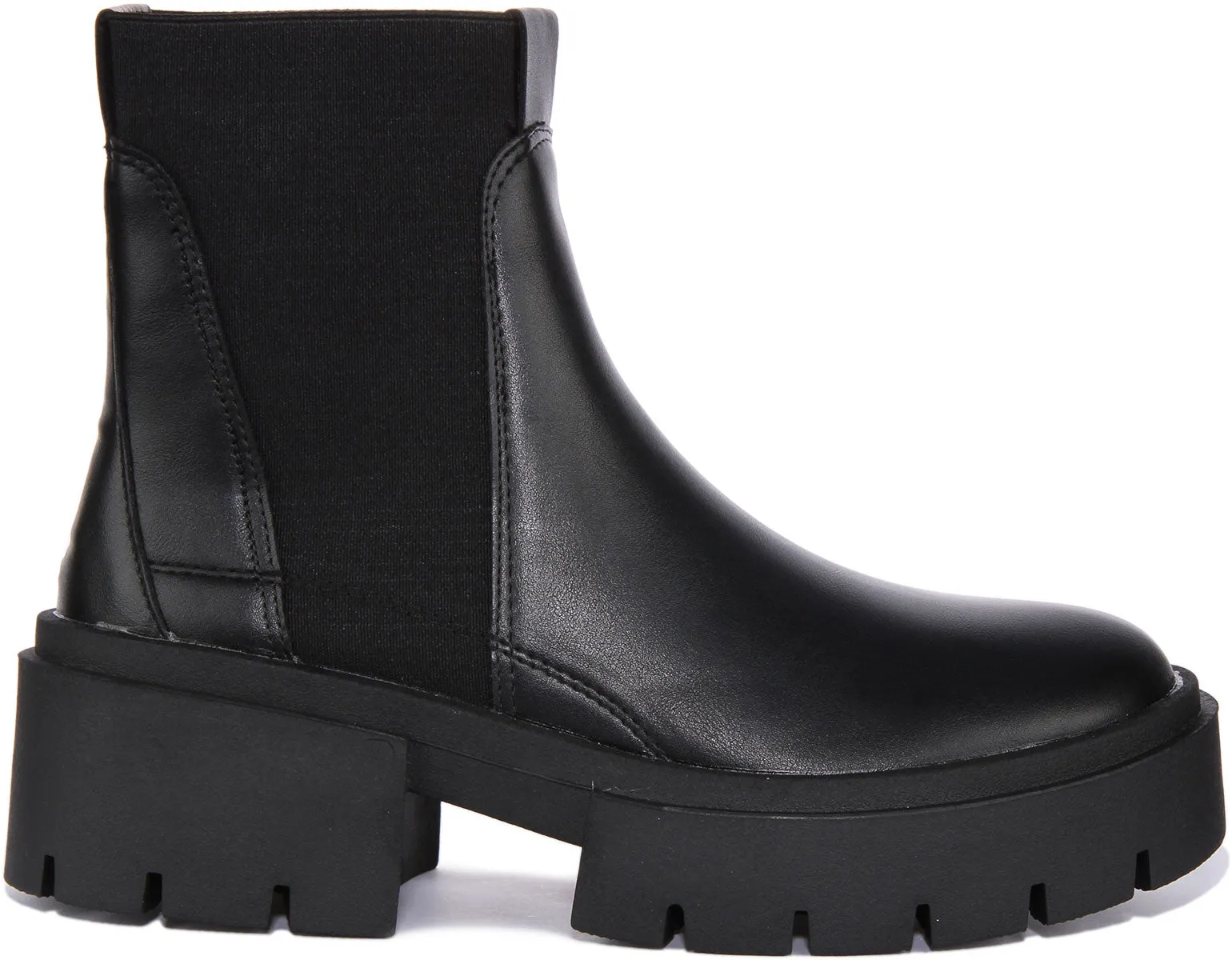 Womens Chunky Sole Chelsea In Black For Women