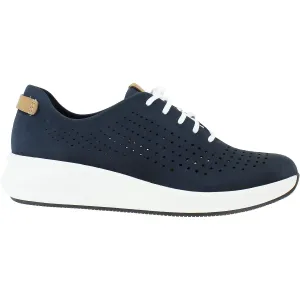 Women's Clarks Un Rio Tie Navy Nubuck