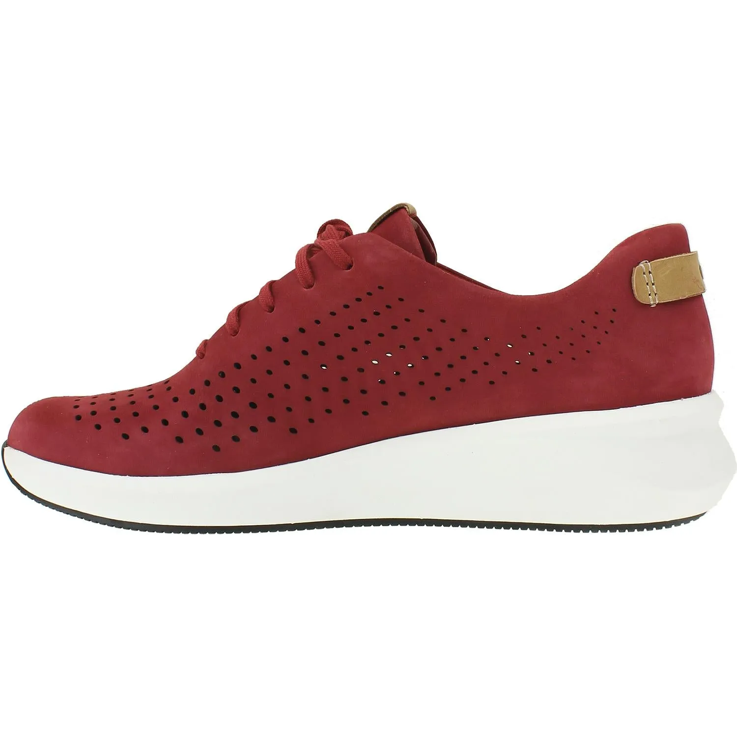 Women's Clarks Un Rio Tie Red Nubuck