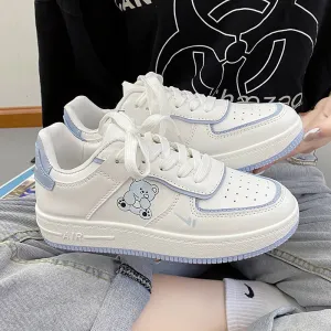 Womens Cute Bear Sneakers Comfortable Walking Shoes