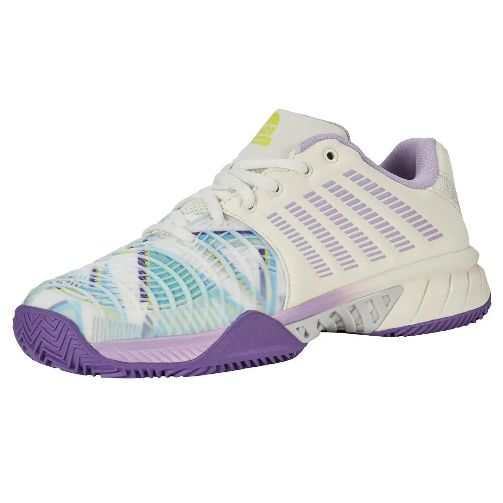 Women's Express Light 3 Padel Shoes Snow White and Purple Heat