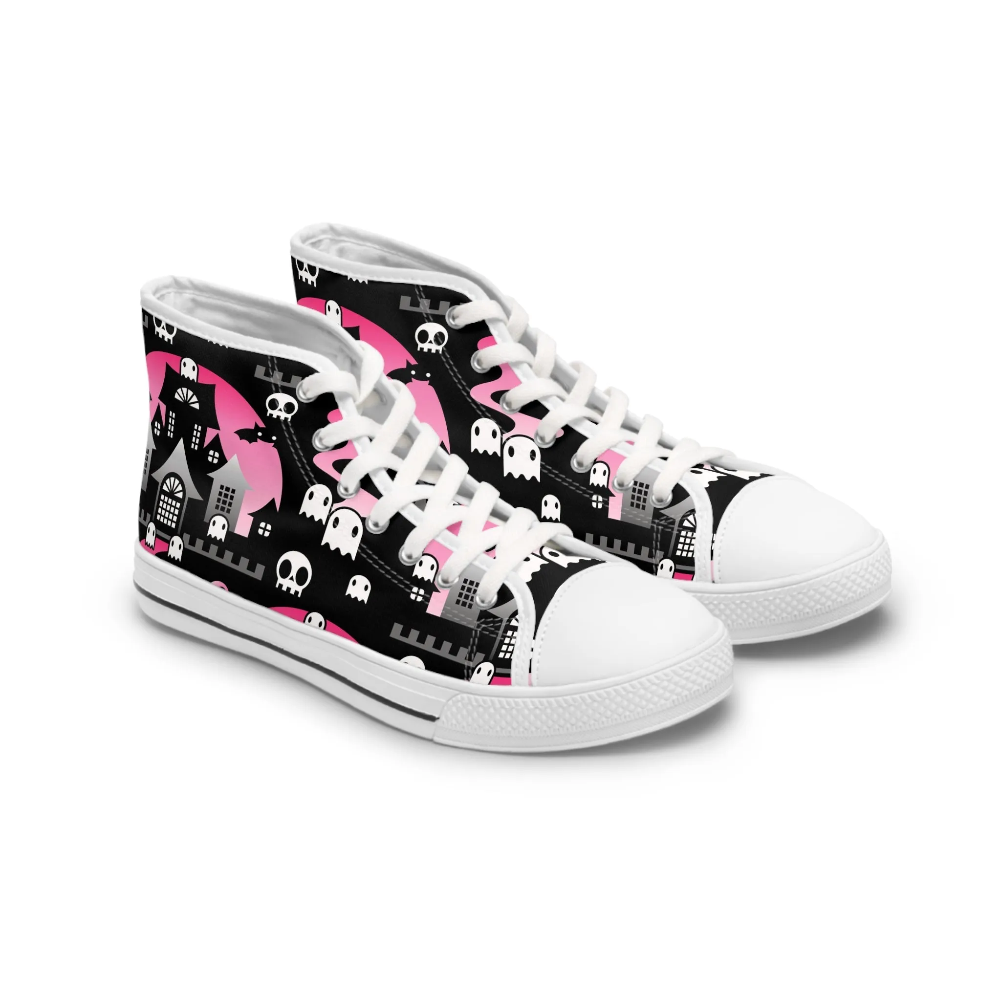 Women's High-Top Sneakers - Boo - Pink