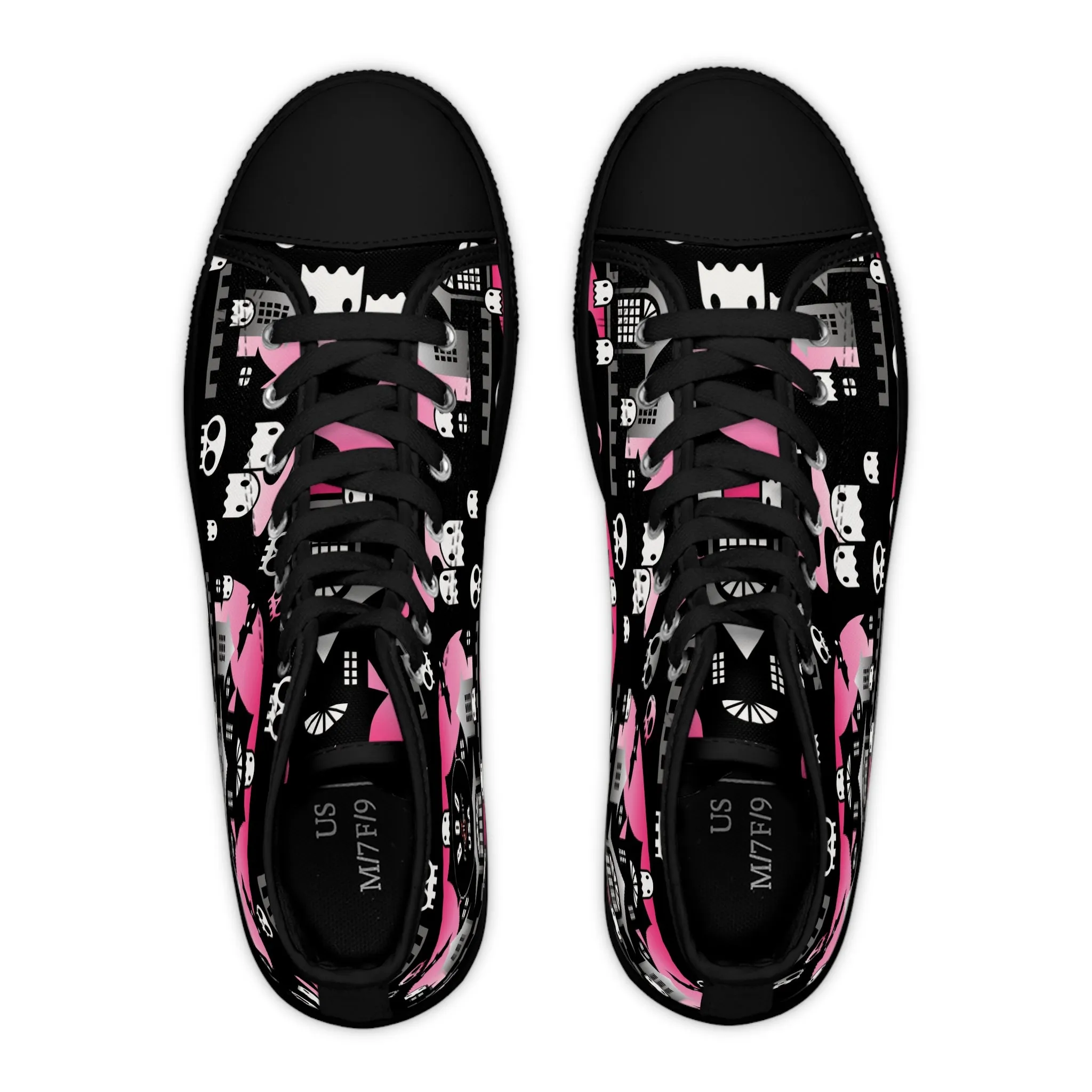 Women's High-Top Sneakers - Boo - Pink