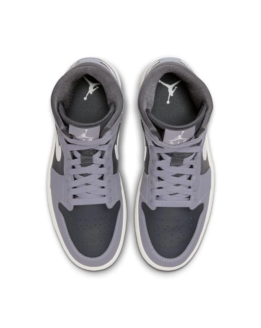 Women's Jordan 1 Mid - Cement Grey / Sail - Anthracite