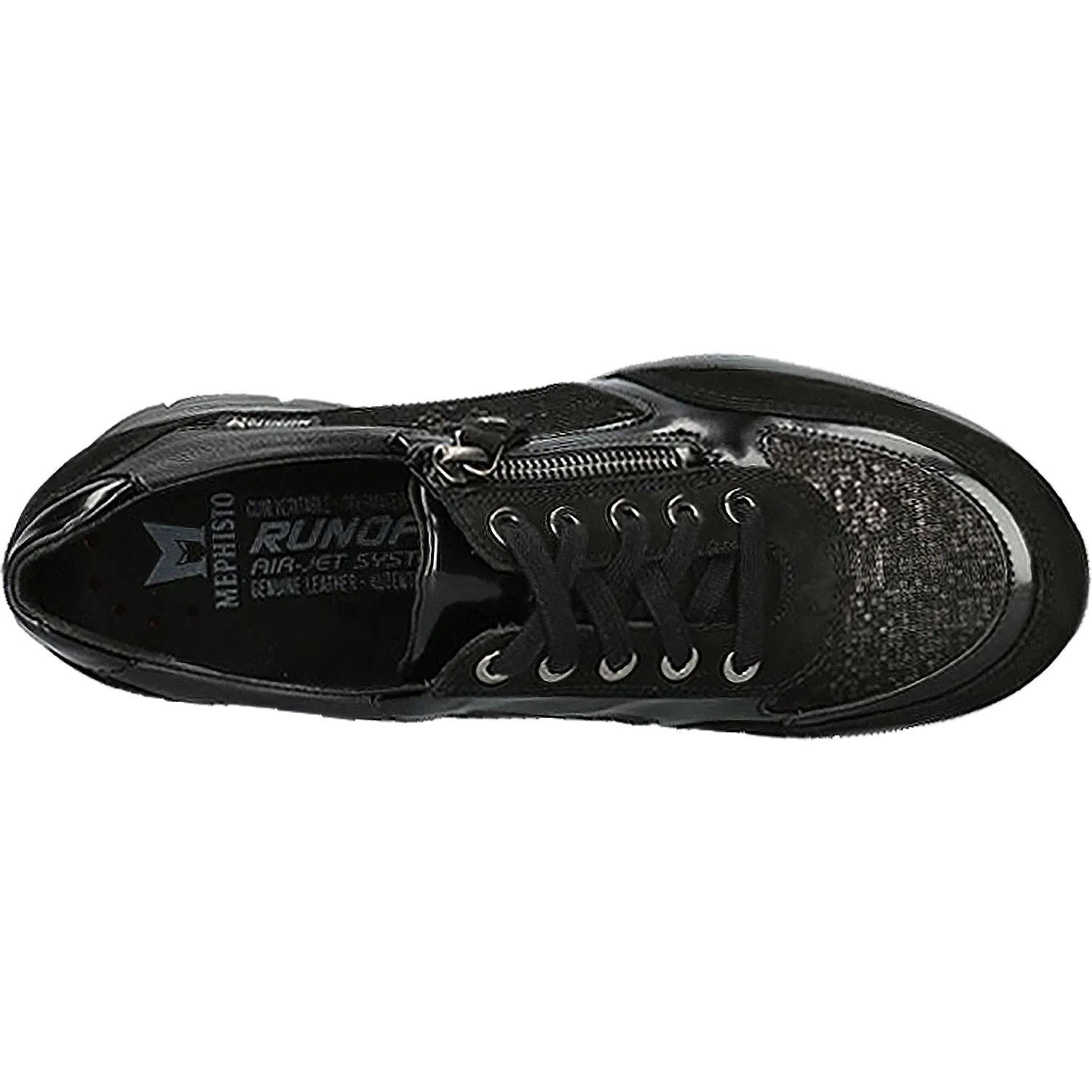 Women's Mephisto Ylona Black Leather/Suede/Patent