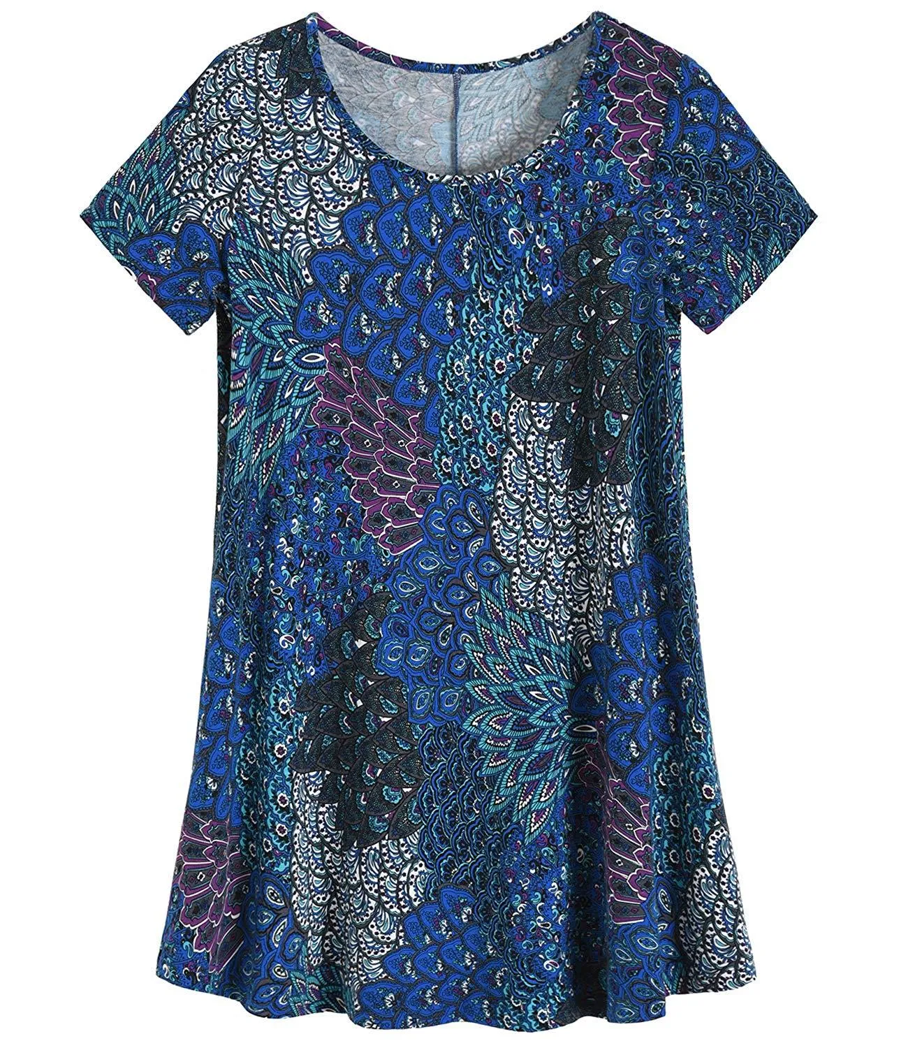 Women's Plus Size Tunic Shirt Swing Tunic Top