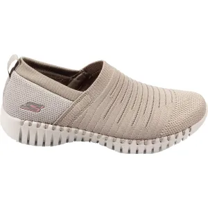 Women's Skechers GOwalk Smart Wise Taupe Knit Fabric