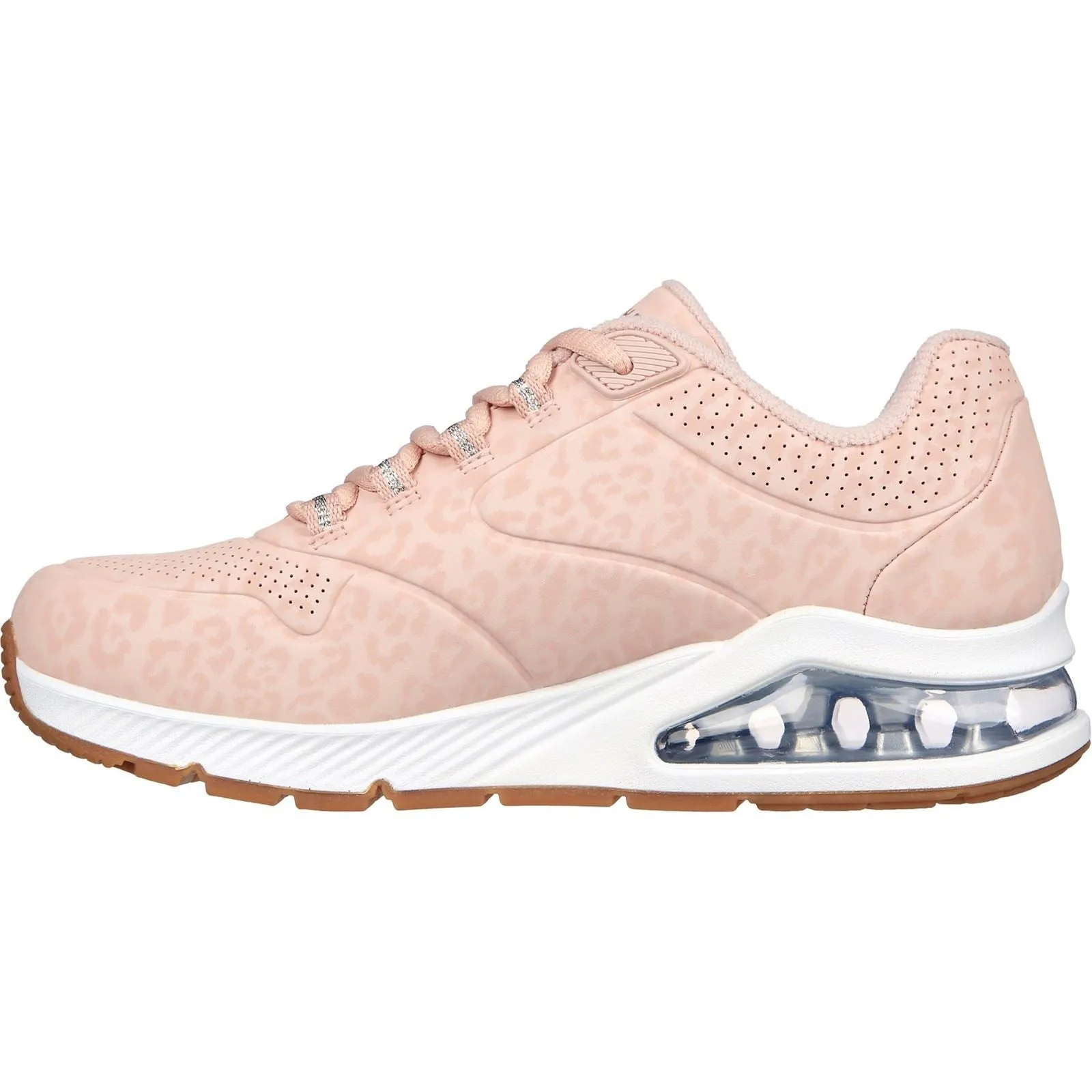 Women's Wide Fit Skechers 155642 Uno 2 In Kat Neato Sneakers - Blush