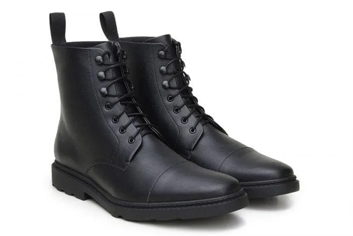 'Work Boot 2.0' Vegan Lace-Up Boot by Ahimsa - Black